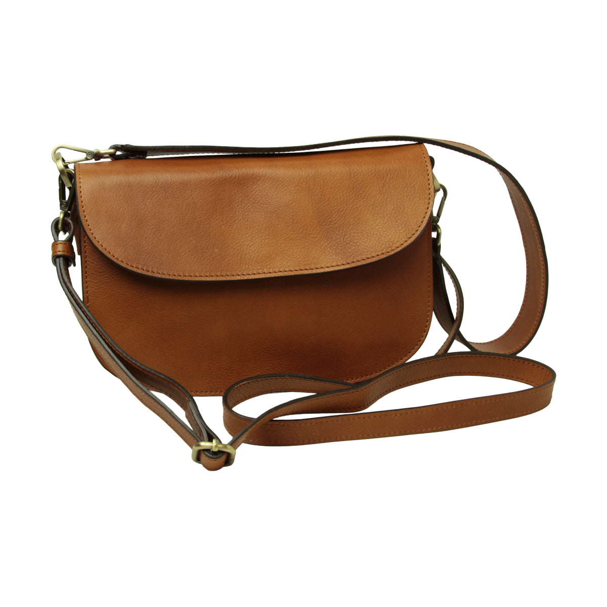 Two-sided shoulder bag in full-grain calfskin –Colonial