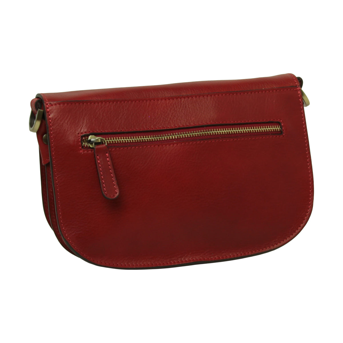 Two-sided shoulder bag in full-grain calfskin –Red