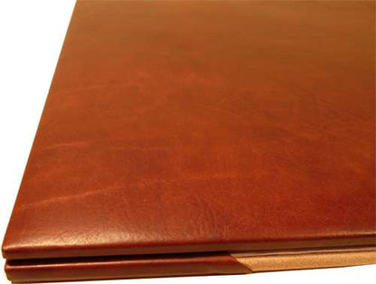 Cowhide leather desk pad - Brown