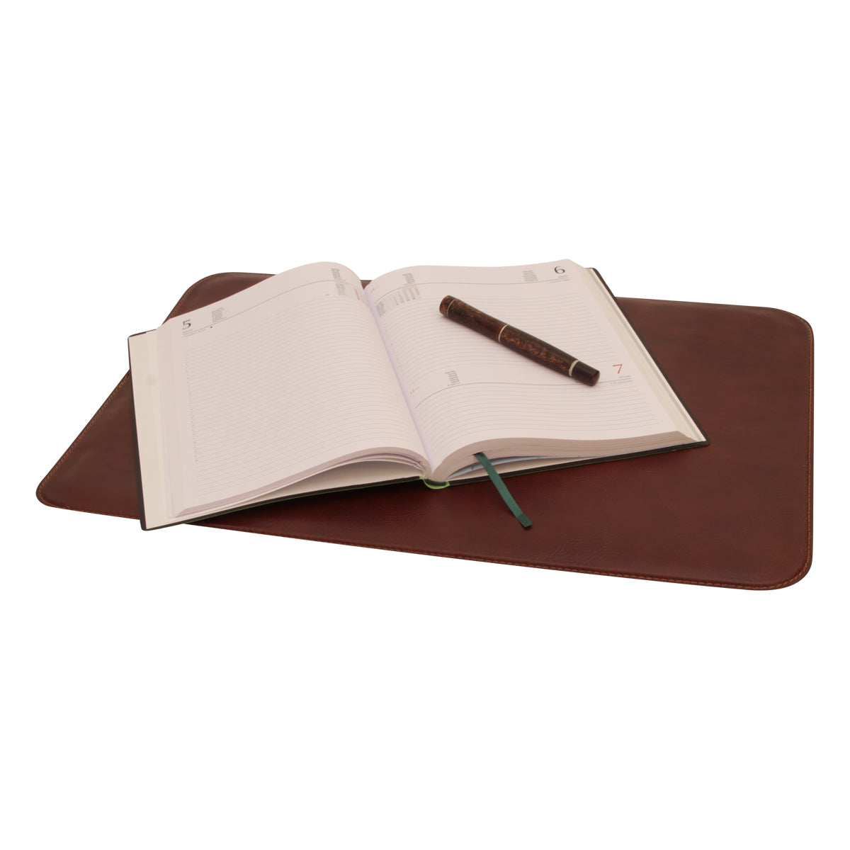 Leather desk pad - Brown