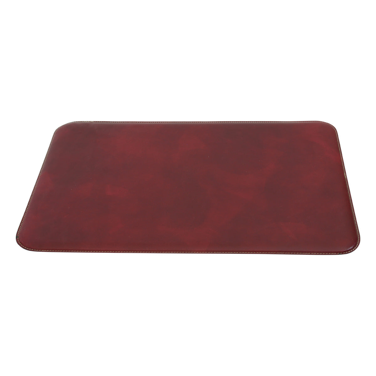 Leather desk pad - red
