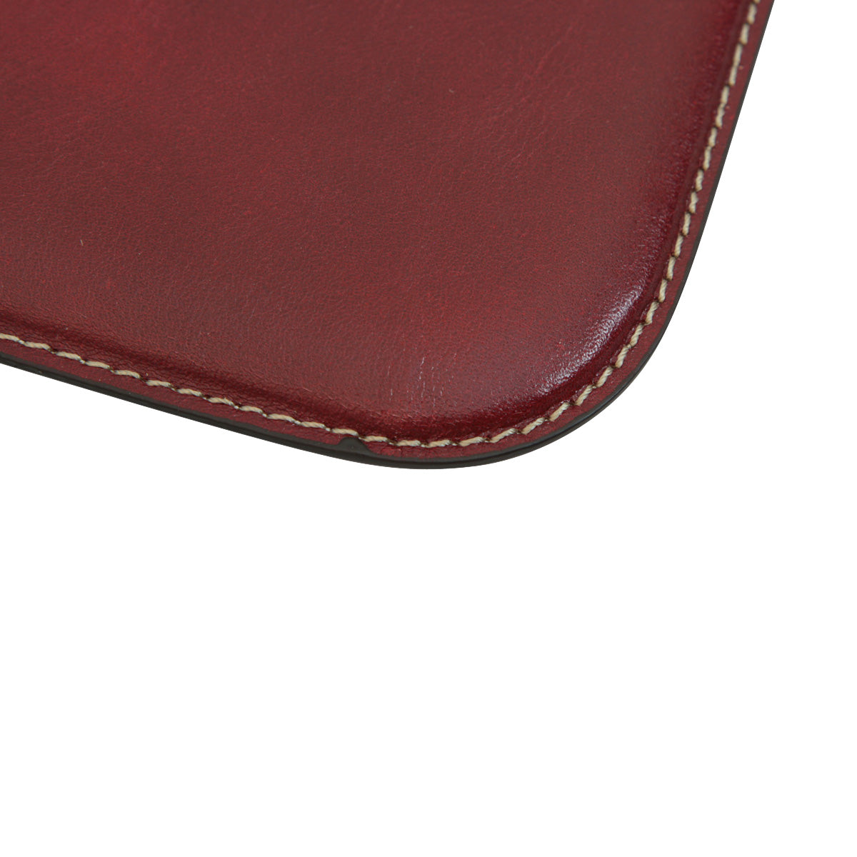 Leather desk pad - red