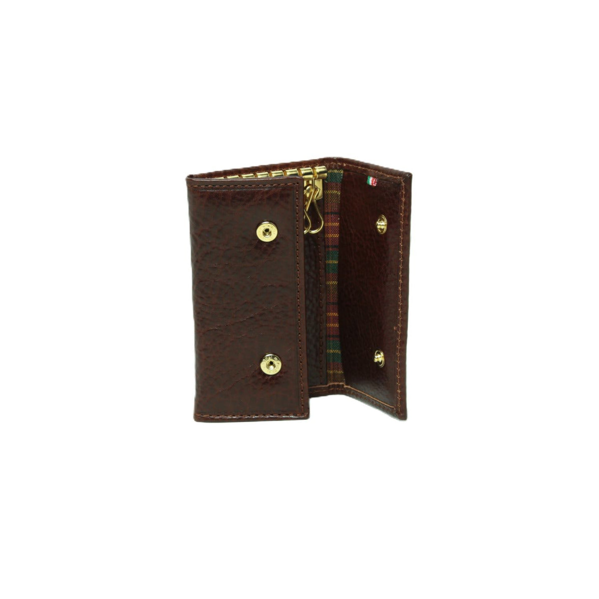 Full grain leather key ring  8 hooks - brown