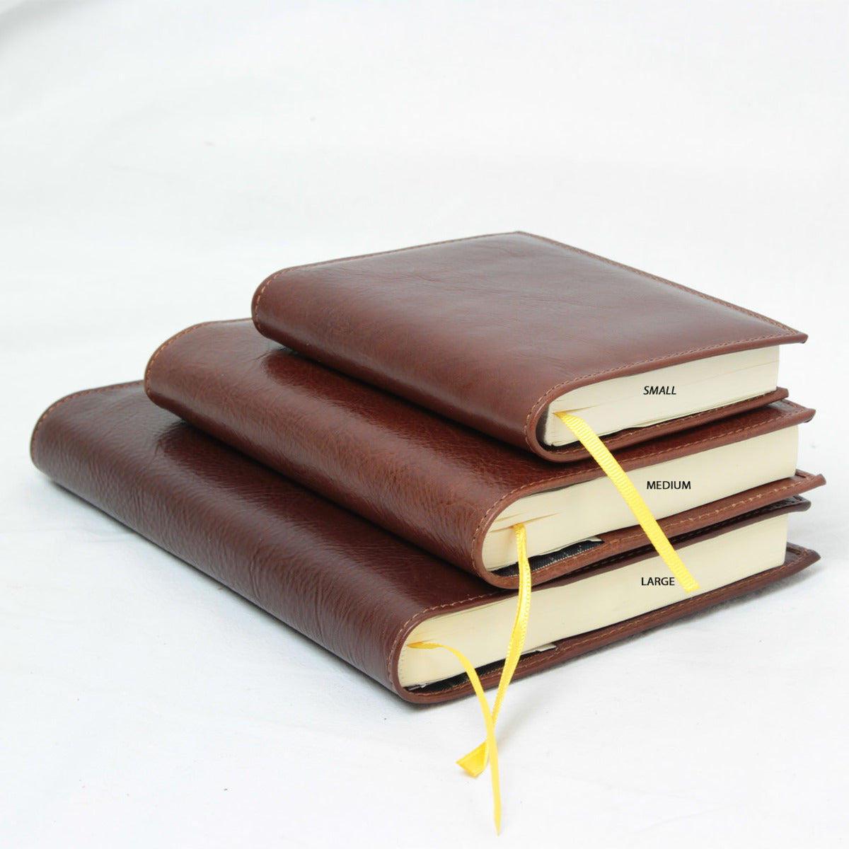 Full grain leather small daily planner - brown