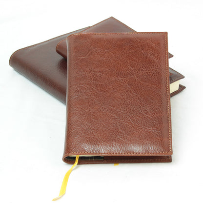 Full grain leather daily planner medium - brown