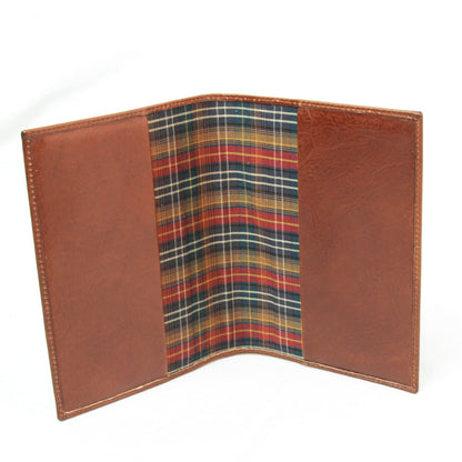 Full grain leather large daily planner - brown
