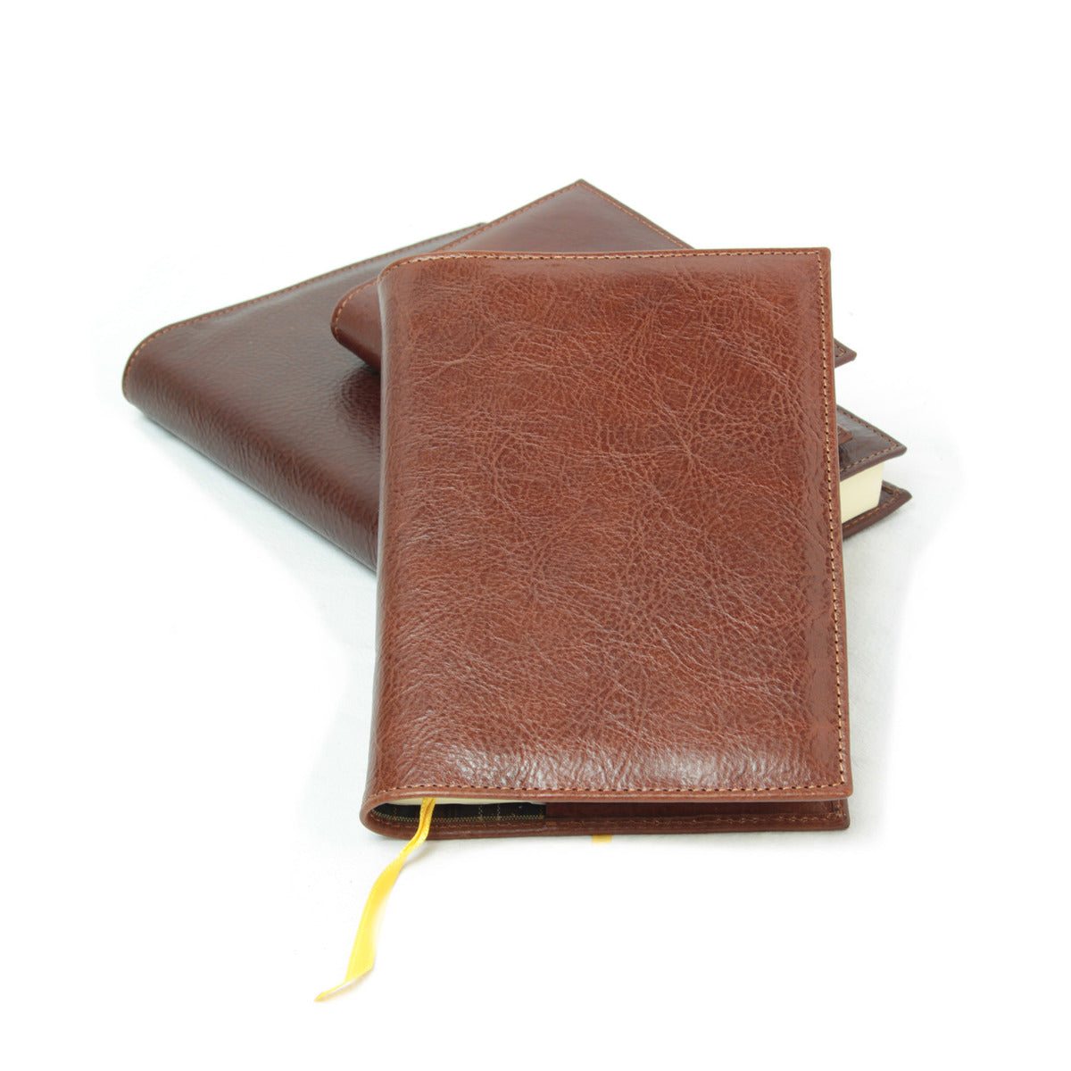 Full grain leather small diary - brown