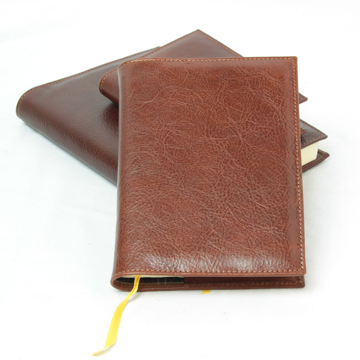 Full grain leather medium diary - brown