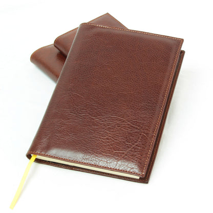 Full grain leather large diary - brown
